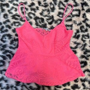 Charlotte Russe Hot Pink Cropped Lined Women's Top